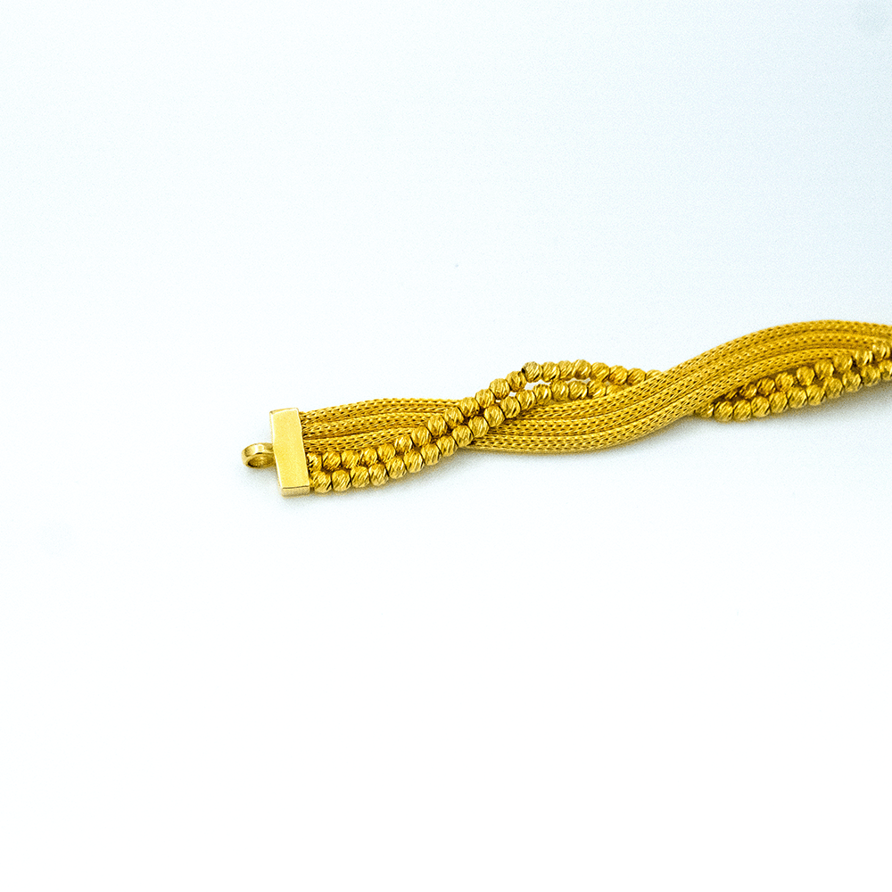 14 Ayar Zümrüt Yansıması Altın Bileklik