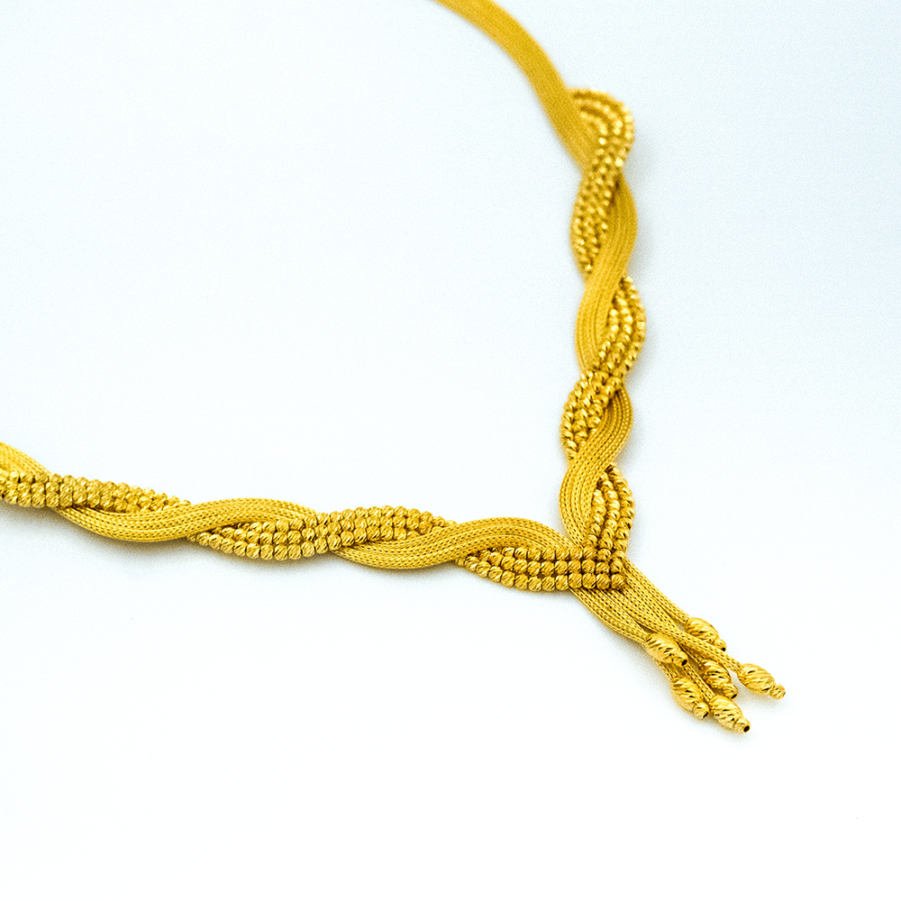 14 Ayar Kraliçe Yansıması Altın Gerdanlık