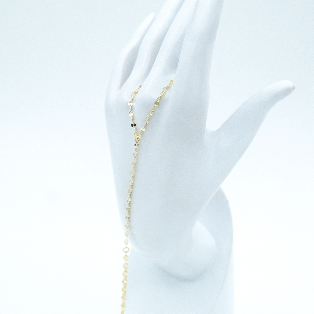 14 Ayar Arpa Desenli Şahmeran Altın Bileklik