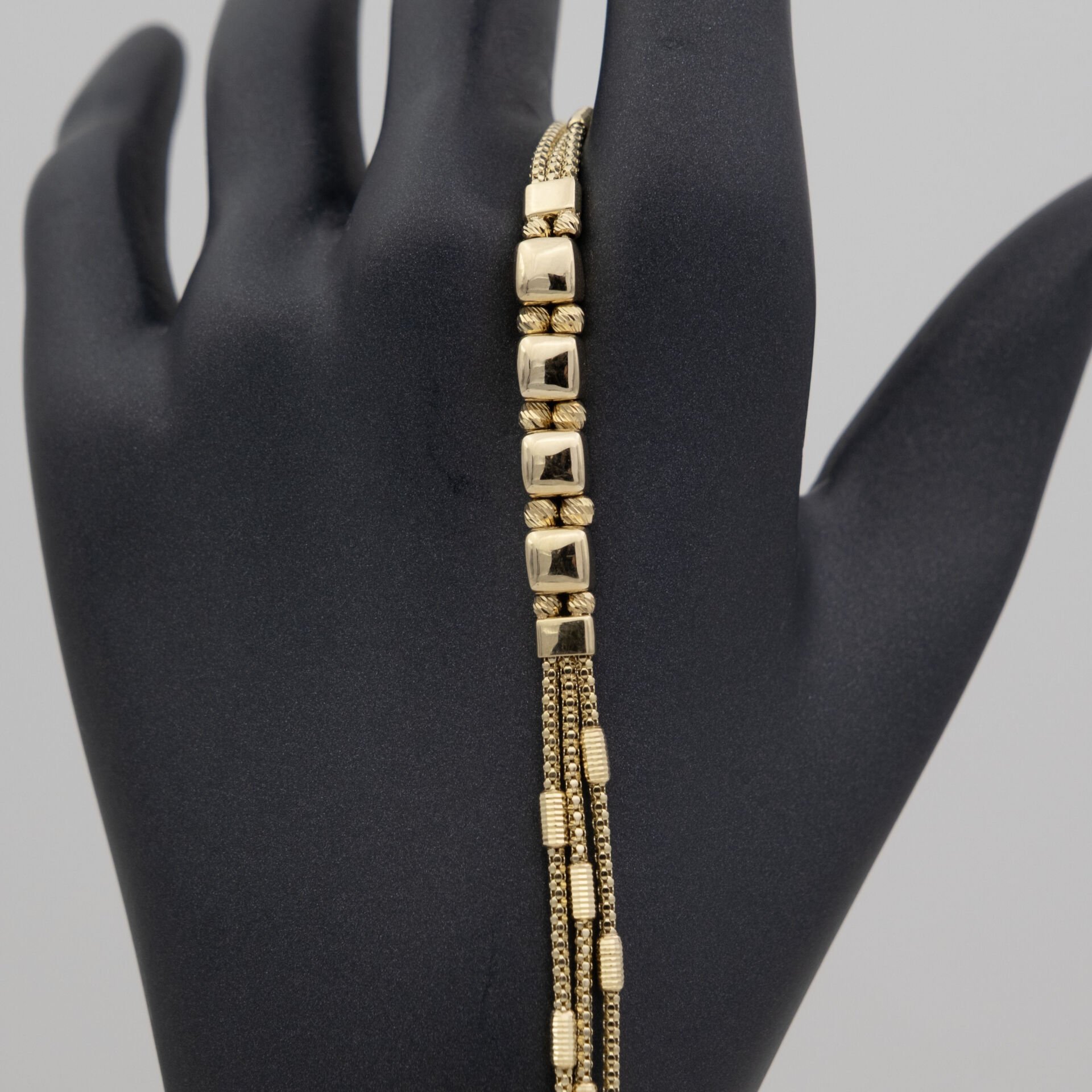 14 Ayar Örgü Detaylı Altın Bileklik