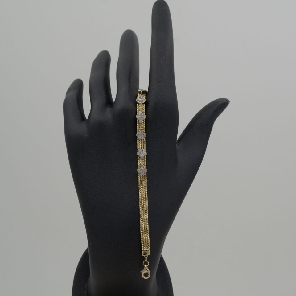 14 Ayar Dört Sıra Altın Bileklik