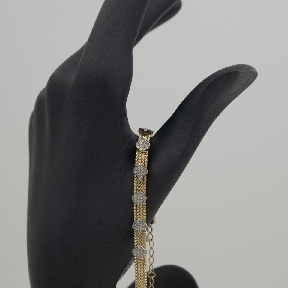 14 Ayar Dört Sıra Altın Bileklik