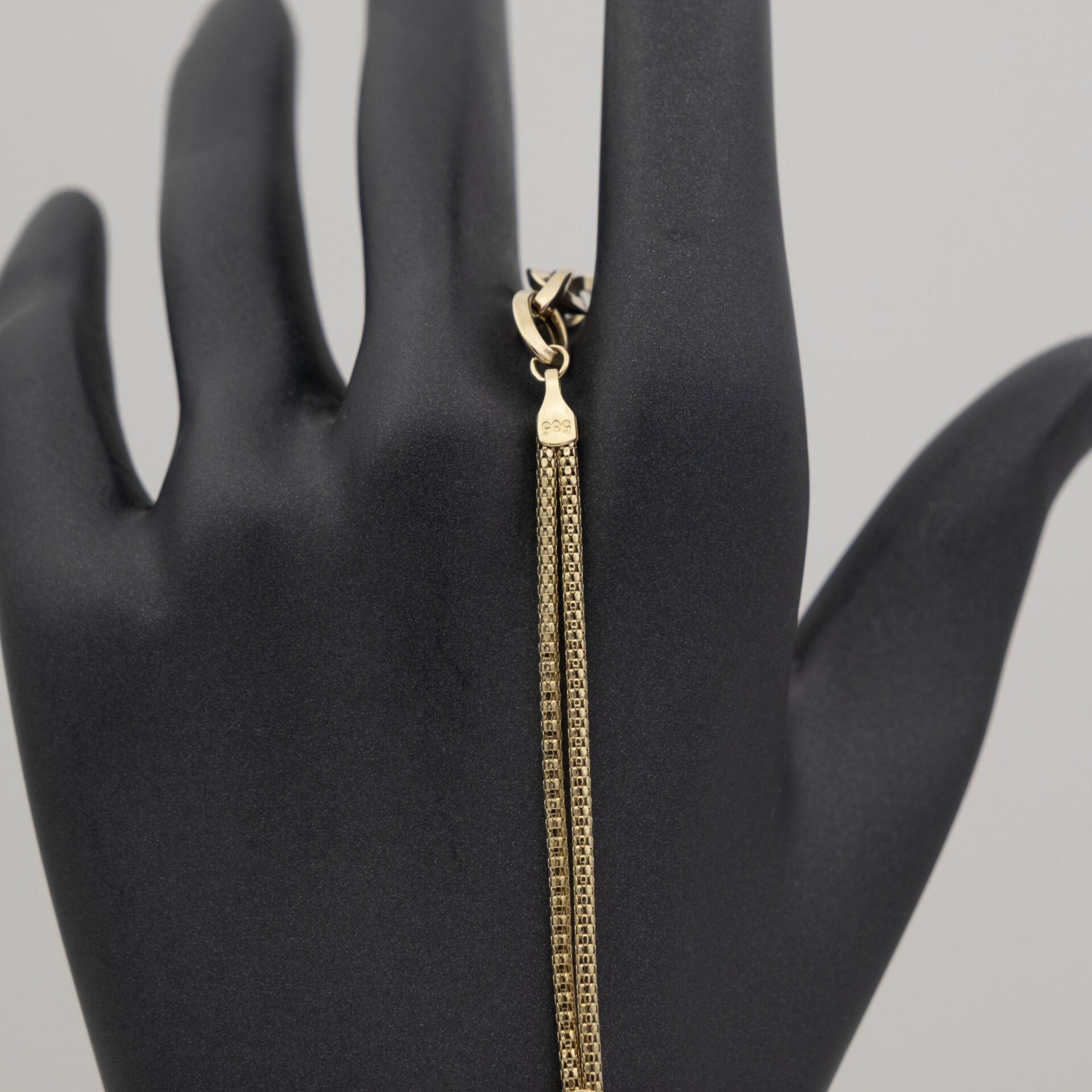 14 Ayar Zincir Detaylı Altın Bileklik