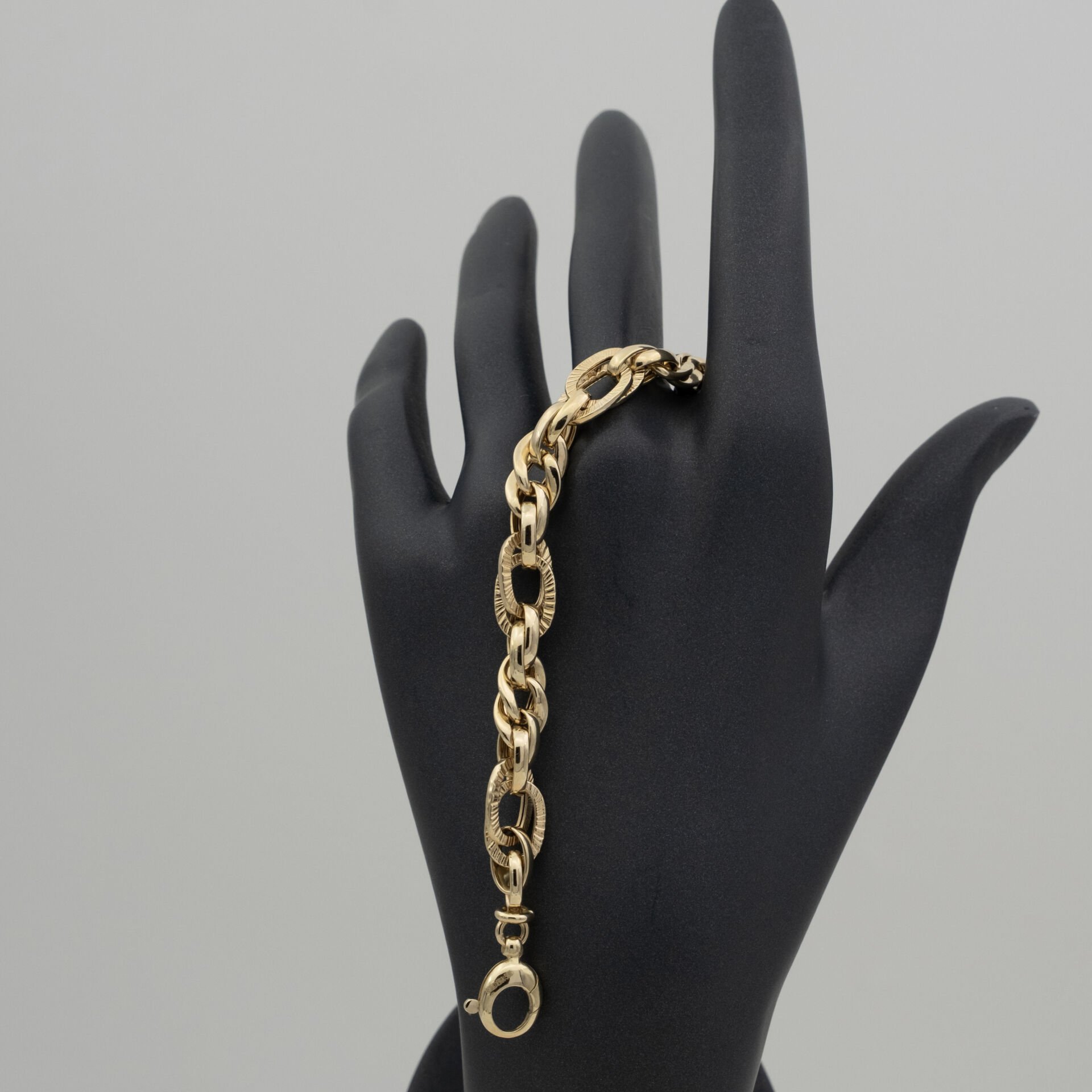 14 Ayar Parıltılı Halka Altın Bileklik