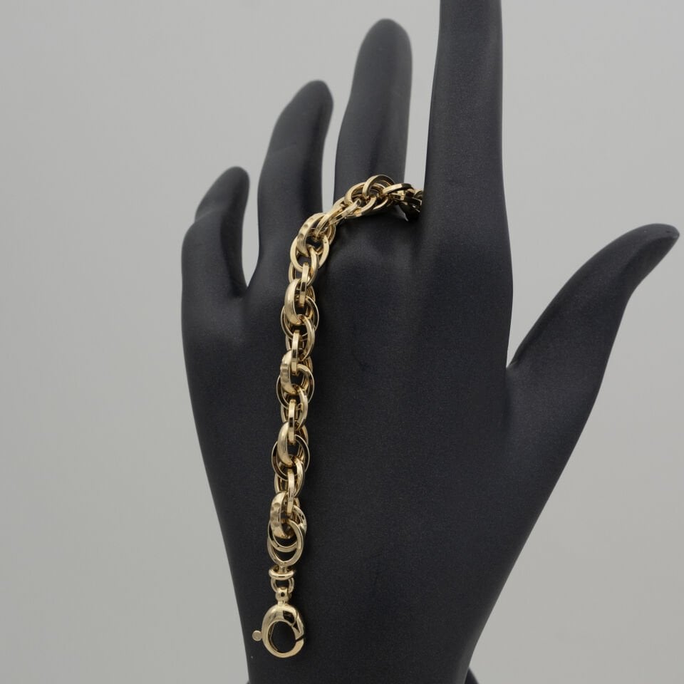 14 Ayar Sıralı Altın Bileklik