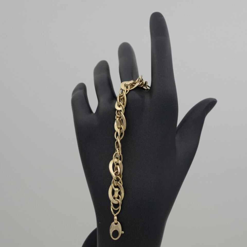 14 Ayar Sıralı Sarmal Altın Bileklik