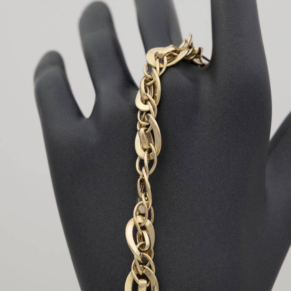 14 Ayar Sıralı Sarmal Altın Bileklik