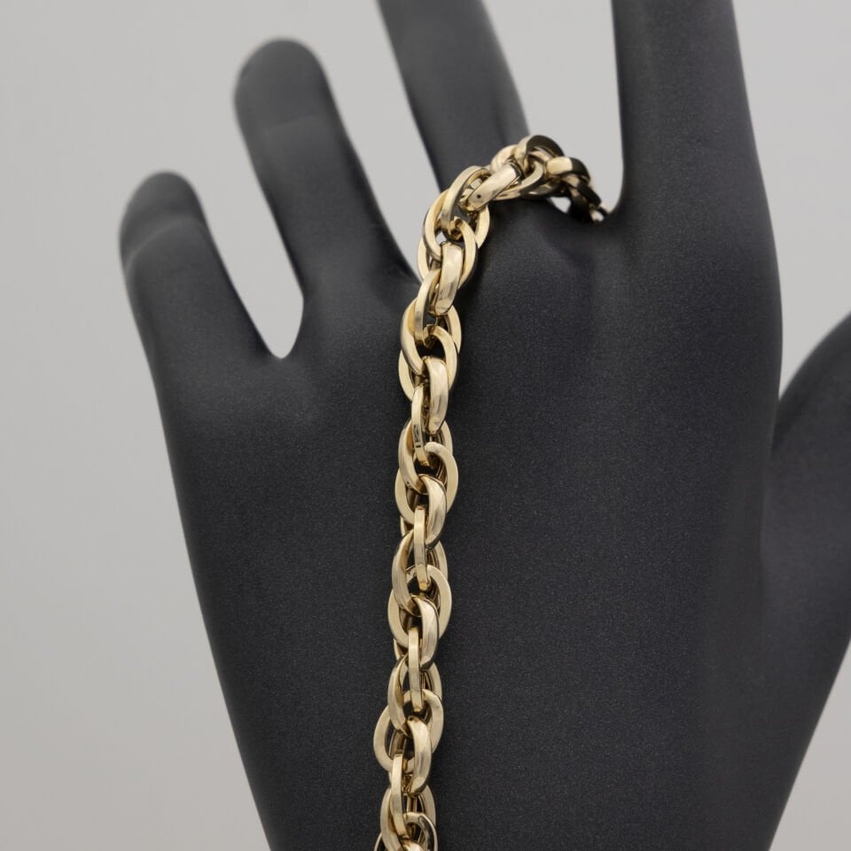 14 Ayar Sade Sıralı Altın Bileklik