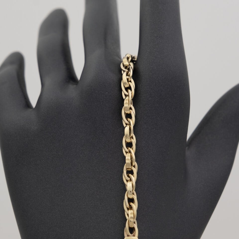 14 Ayar Sade Sıralı Altın Bileklik