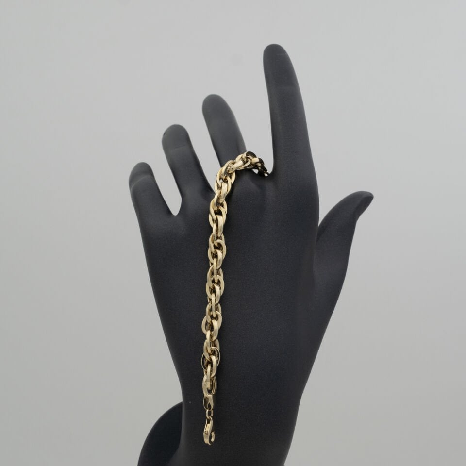 14 Ayar Sade Sıralı Altın Bileklik