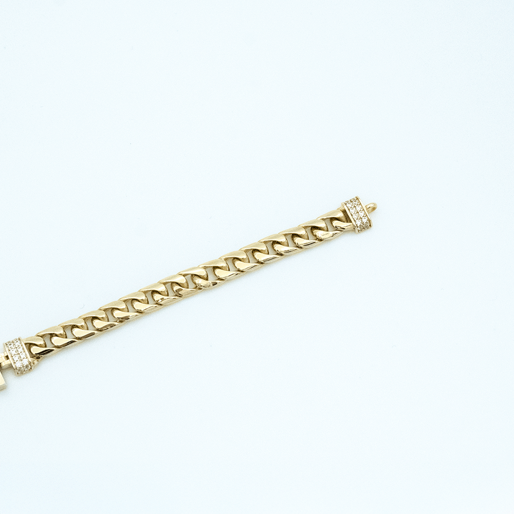 14 Ayar N Harfli Gurmet Zincirli Altın Bileklik