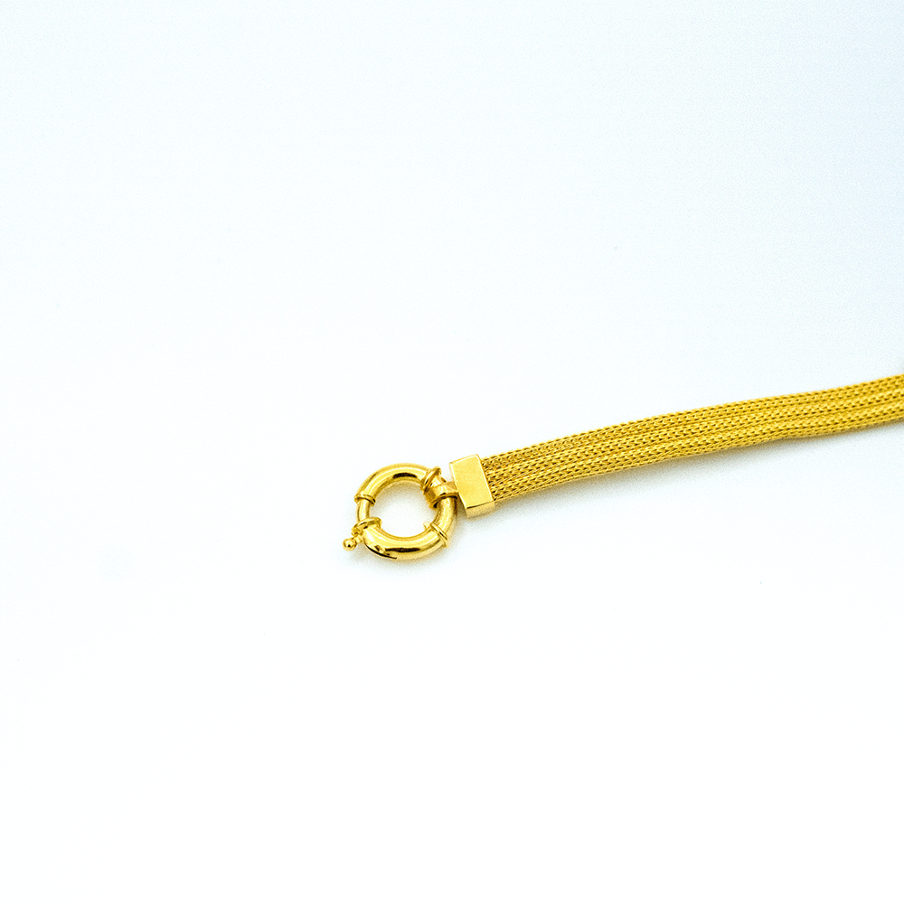 14 Ayar Derin Melodi Altın Bileklik