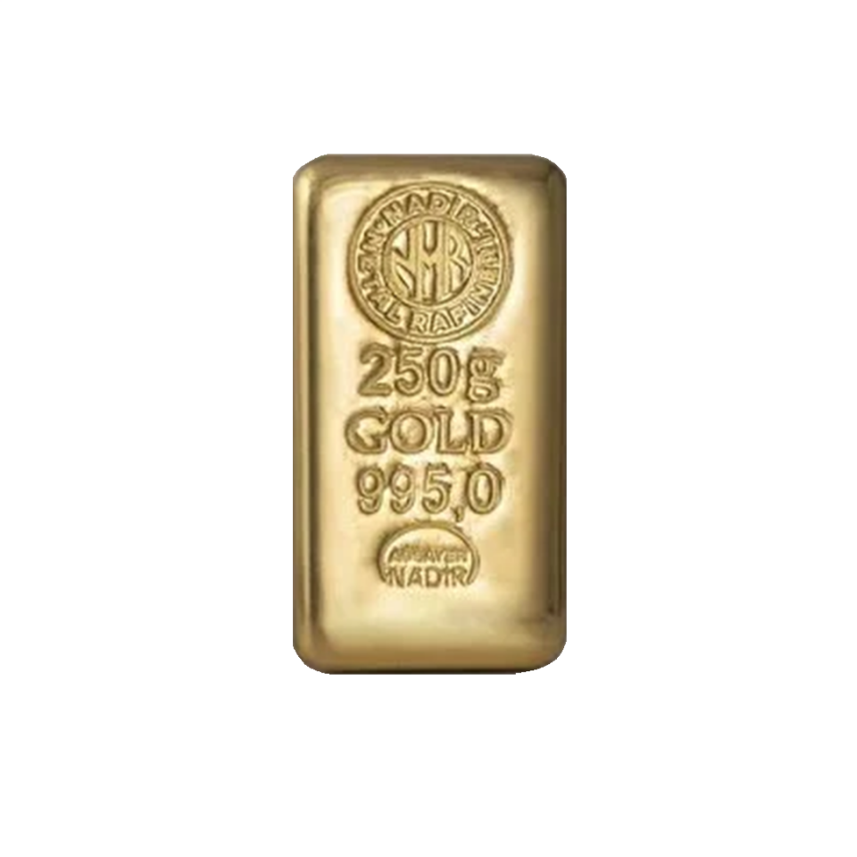 24 Ayar Külçe Gram Altın 250 Gr