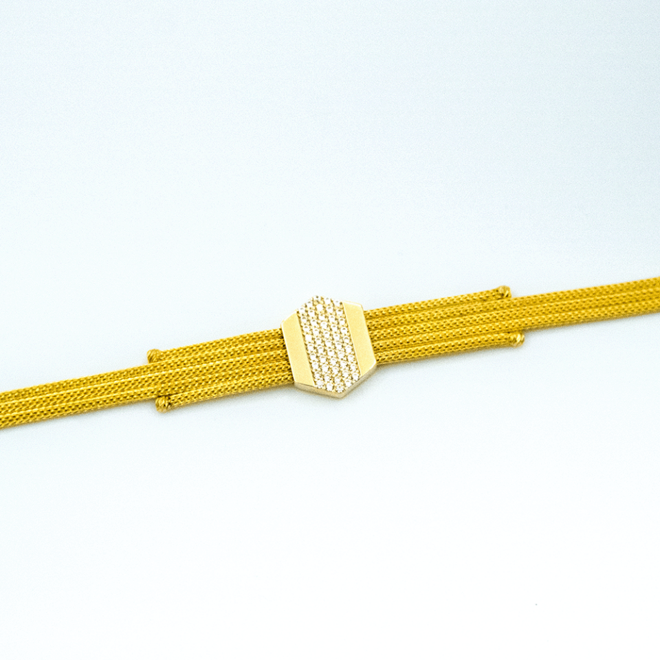 14 Ayar Lavanta Esintisi Altın Bileklik