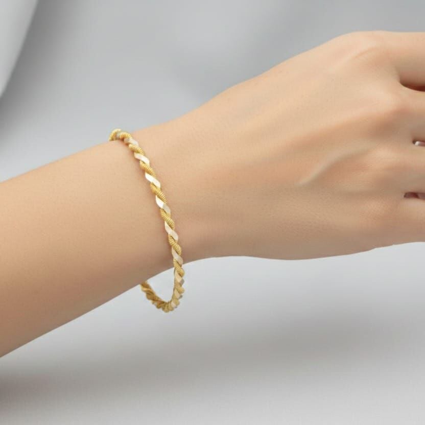 14 Ayar Kalemli İkili Burgu Bilezik - Vade Farksız 3 Taksit