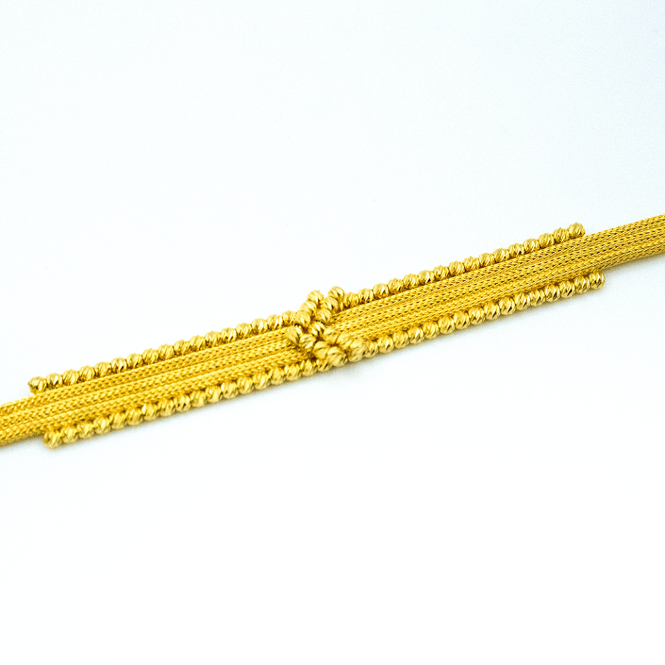 14 Ayar Işıltılı Ahenk Altın Bileklik