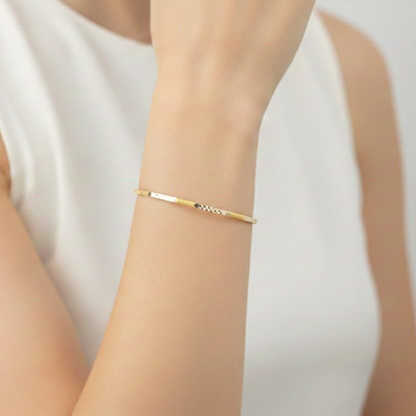 14 Ayar (585) Desenli Ajda Altın Bilezik - Vade Farksız 3 Taksit