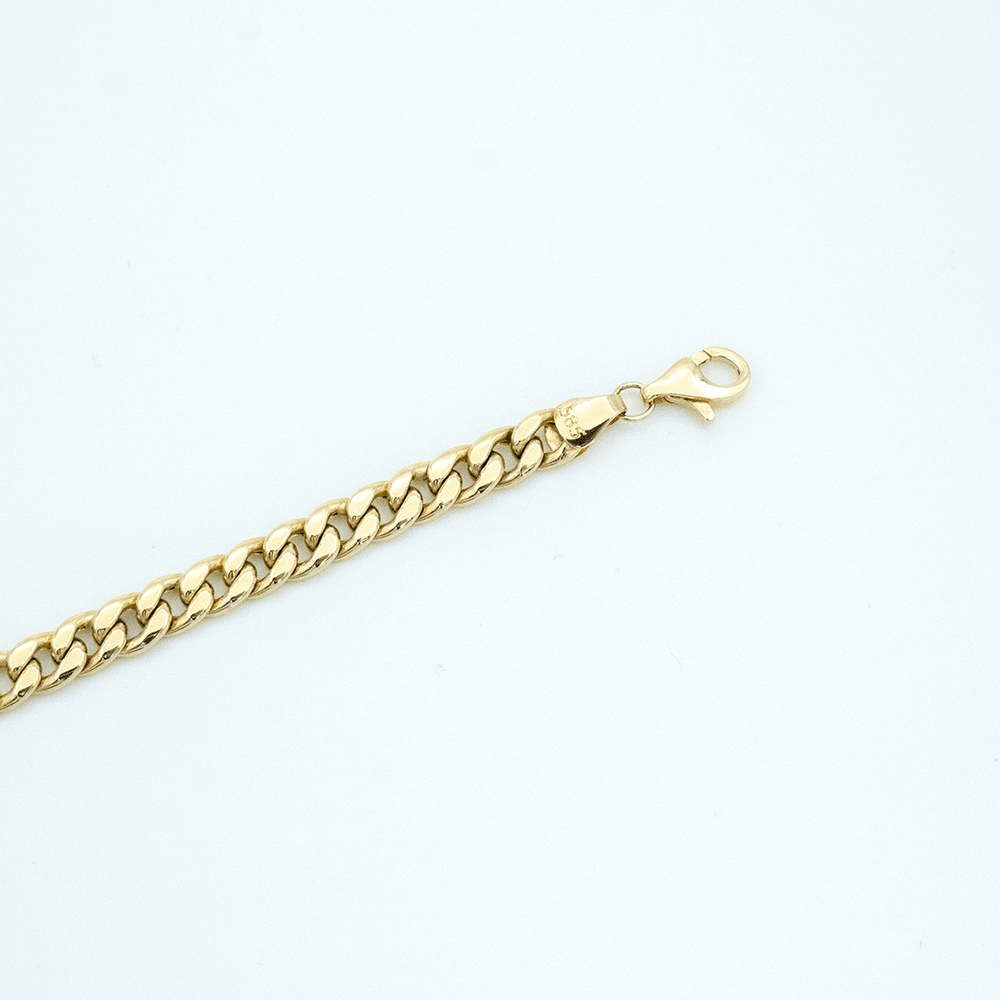 14 Ayar Gurmet Zincirli Sıralı Altın Bileklik