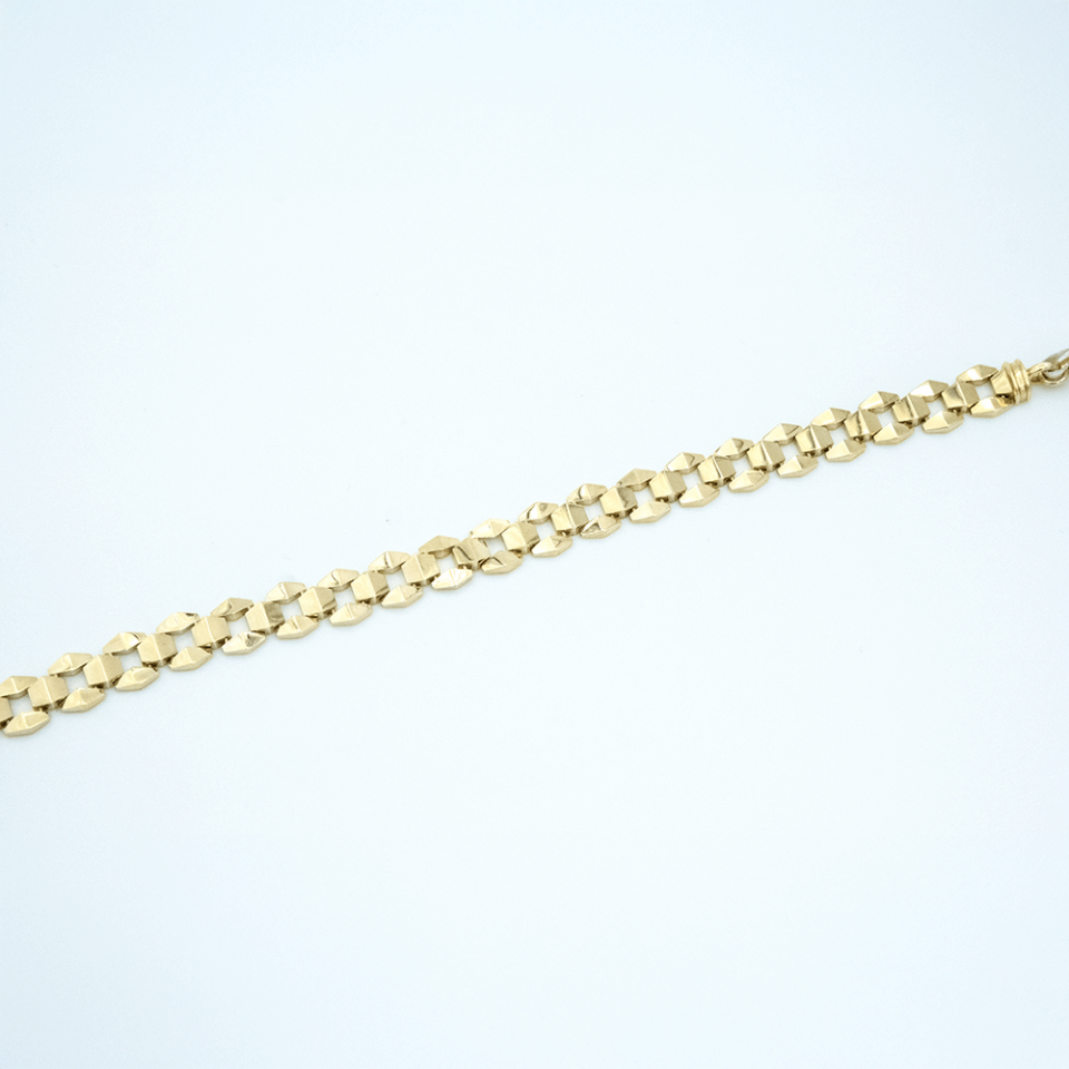 14 Ayar Boşluklu Kesim Zincirli Altın Bileklik