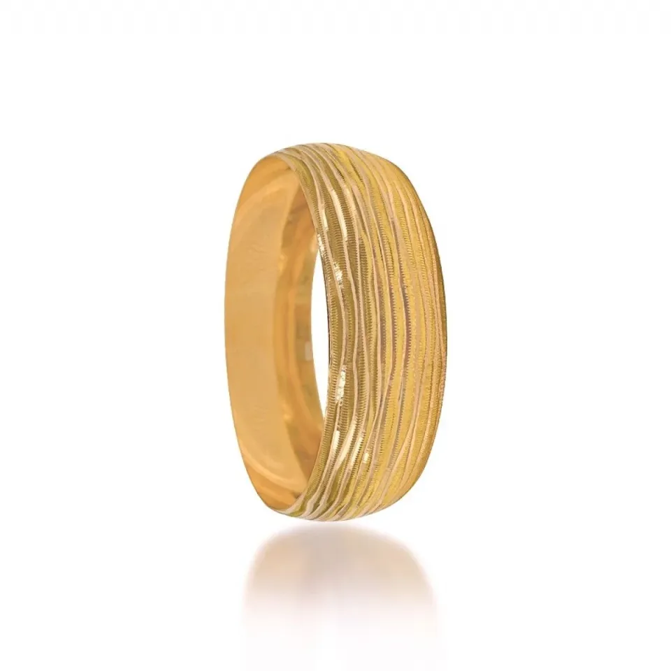 22 Ayar Dalgalı Model Mega Gold Altın Bilezik 15 Gr