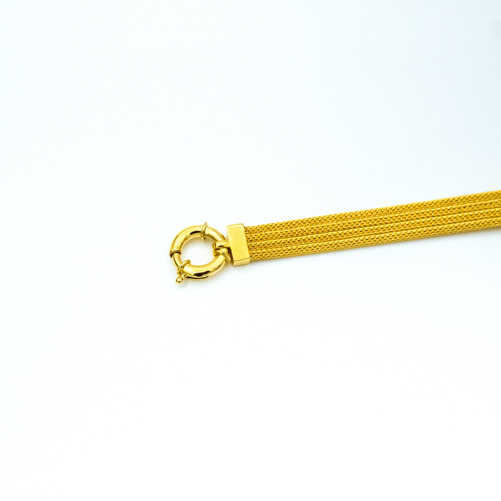 14 Ayar Işıltı Dokunuşu Altın Bileklik