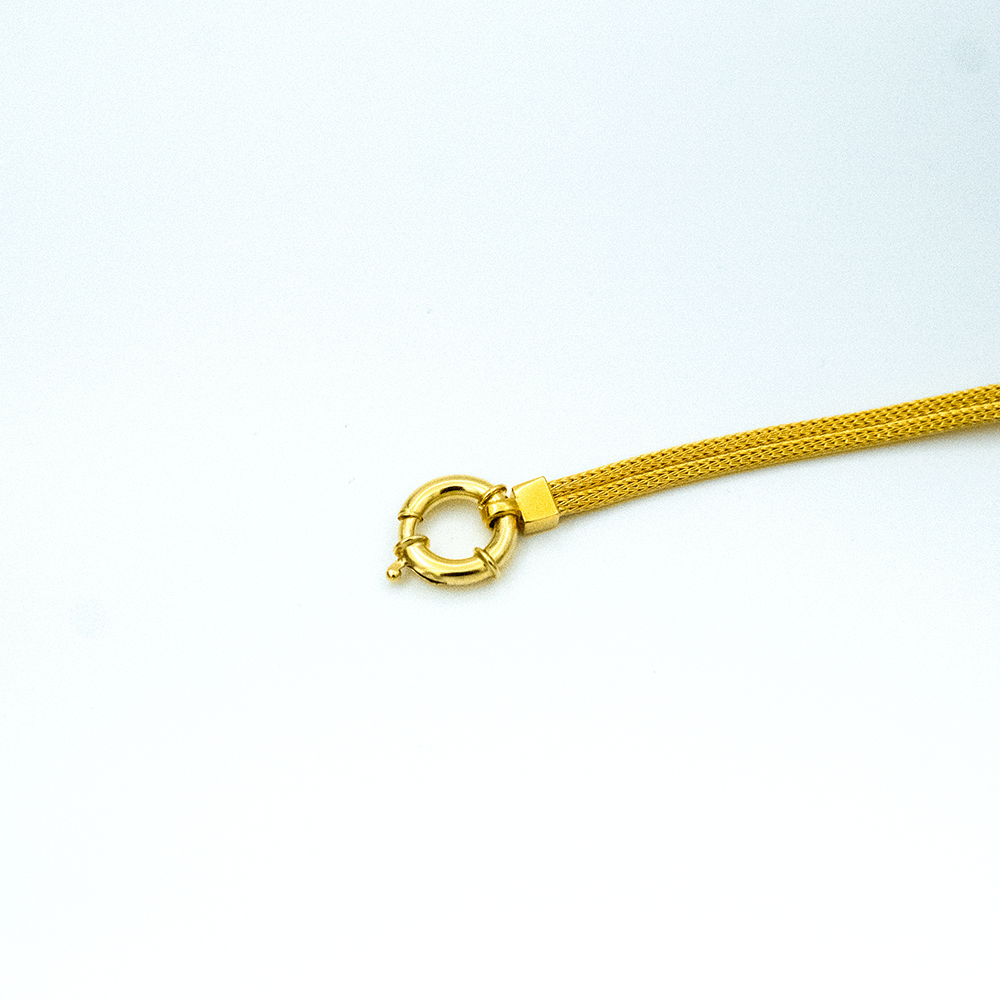 14 Ayar Lüks Işıltı Altın Bileklik