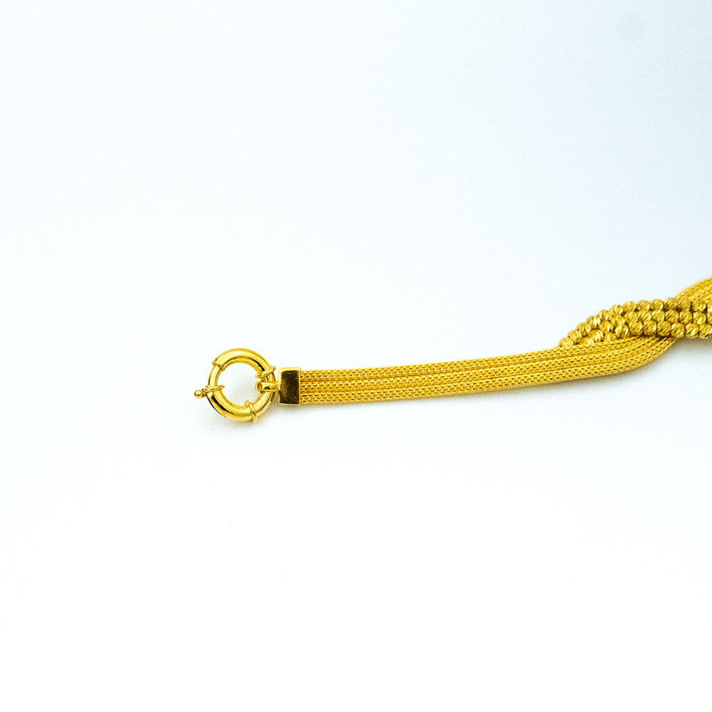 14 Ayar Parlayan Sır Altın Bileklik