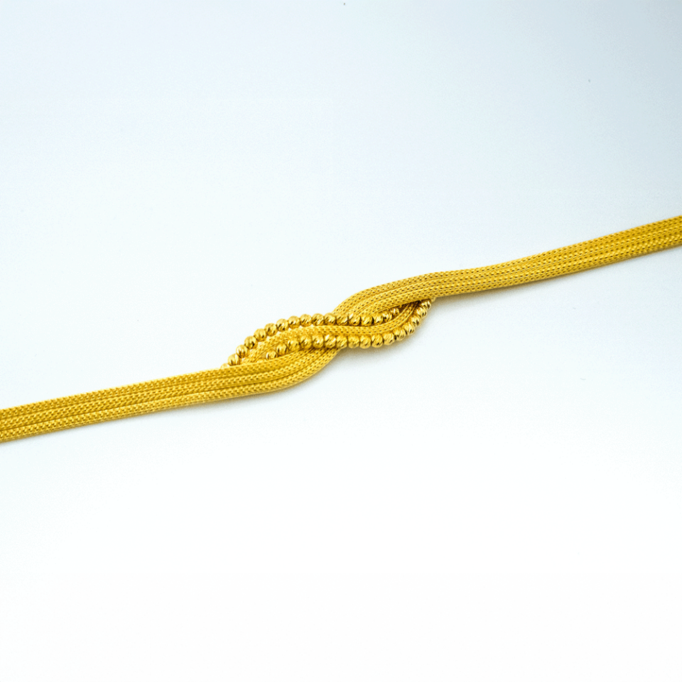 14 Ayar Parlak Sırlı Altın Bileklik