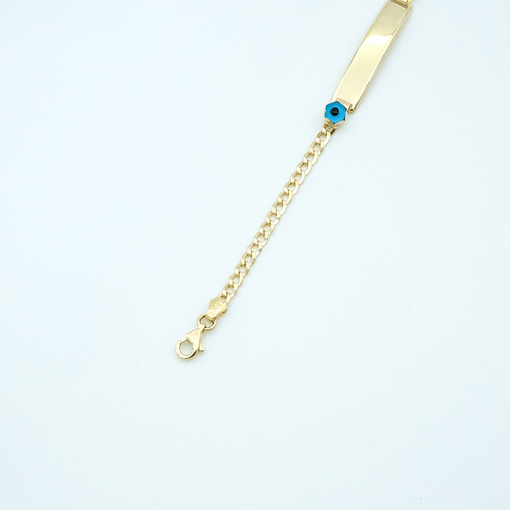 14 Ayar Nazar Boncuklu Altın Künye