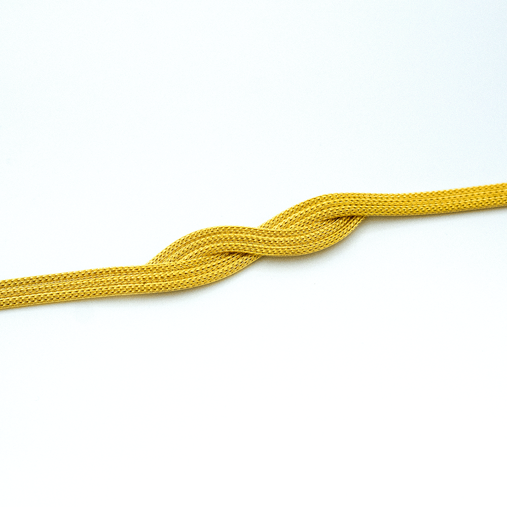 14 Ayar Parlak Detaylı Altın Bileklik