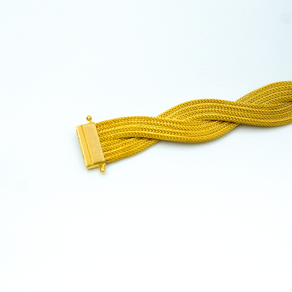 14 Ayar Parlak Öykü Altın Bileklik