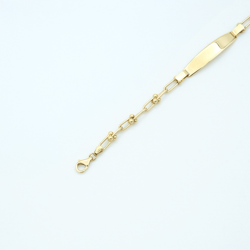 14 Ayar Dorikalı Zincirli Altın Künye