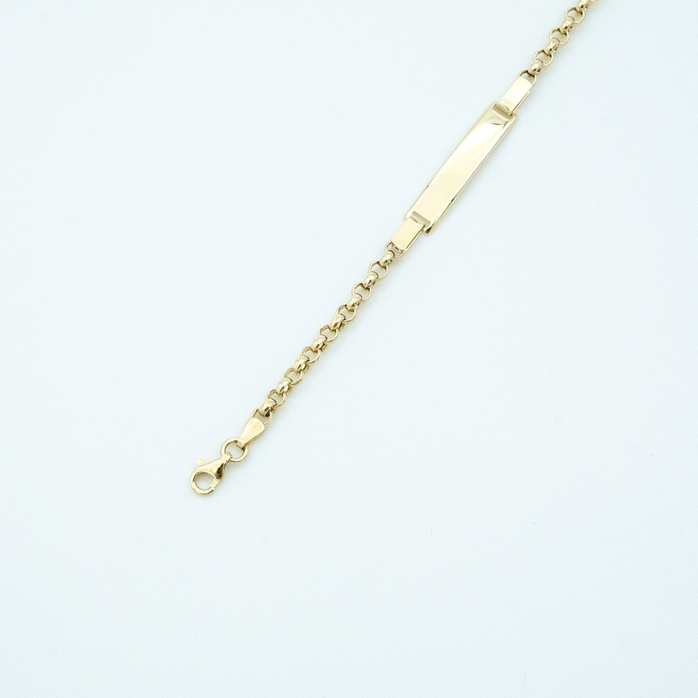 14 Ayar Sade Zincirli Altın Künye