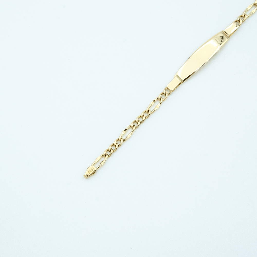 14 Ayar Boşluklu Zincir Altın Künye