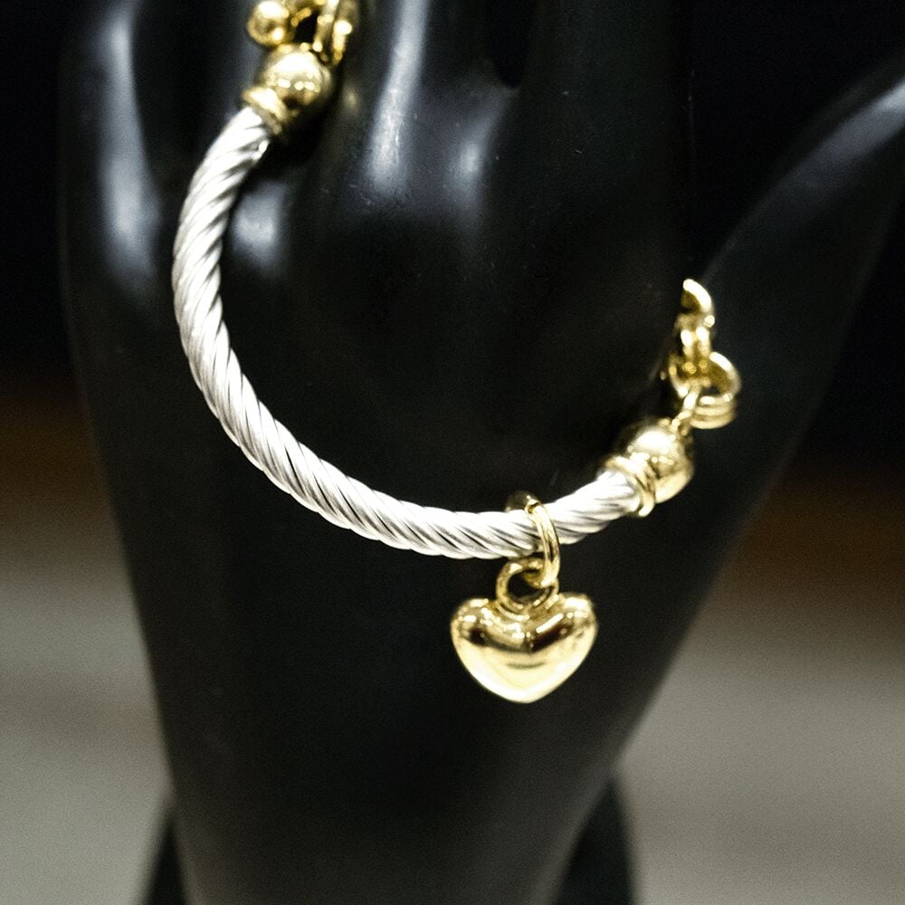 14 Ayar Siyah Taşlı Altın Bileklik