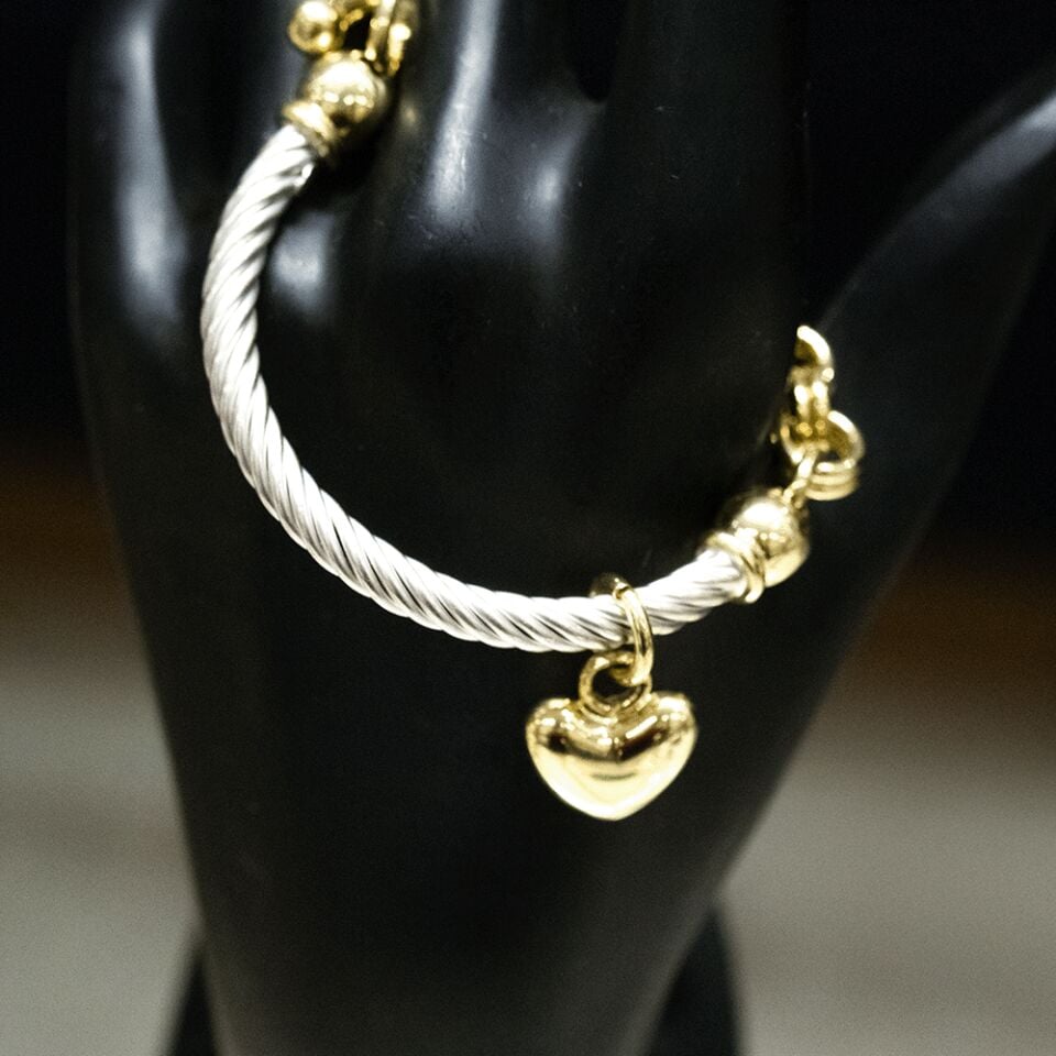 14 Ayar Siyah Taşlı Altın Bileklik