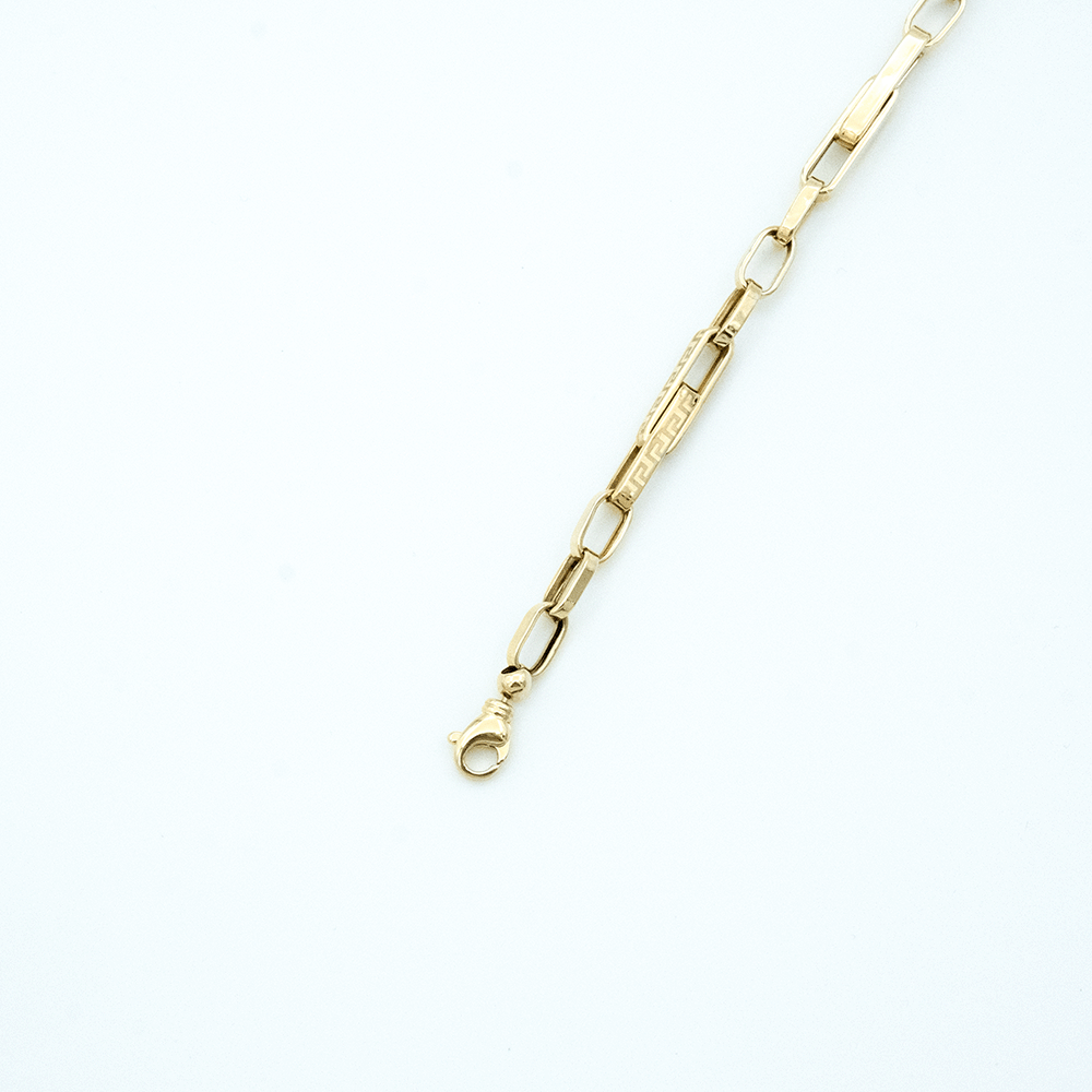 14 Ayar Desenli Zincir Altın Bileklik